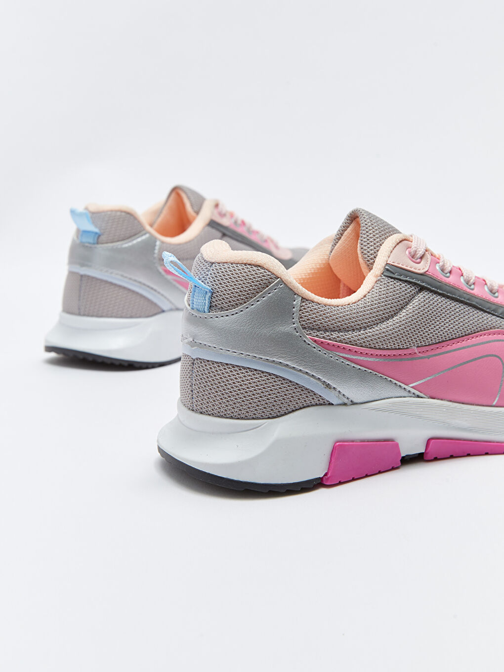 Color Block Lace-Up Girl's Active Sneakers-4