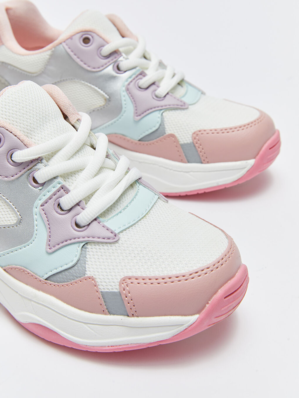 Pembe Bağcıklı Kız Çocuk Spor Ayakkabı-2