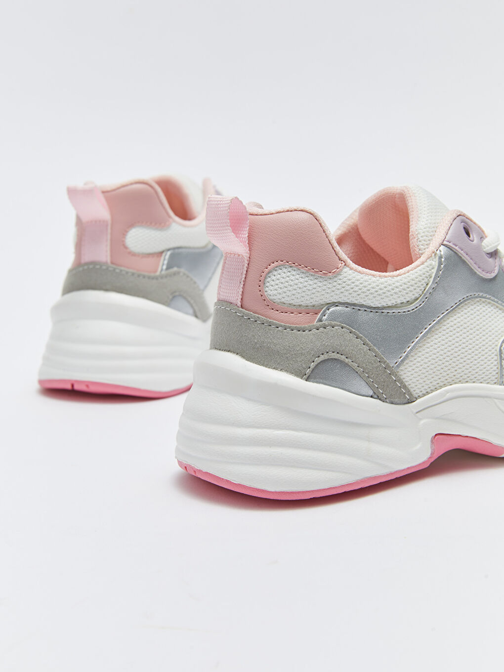Pembe Bağcıklı Kız Çocuk Spor Ayakkabı-4