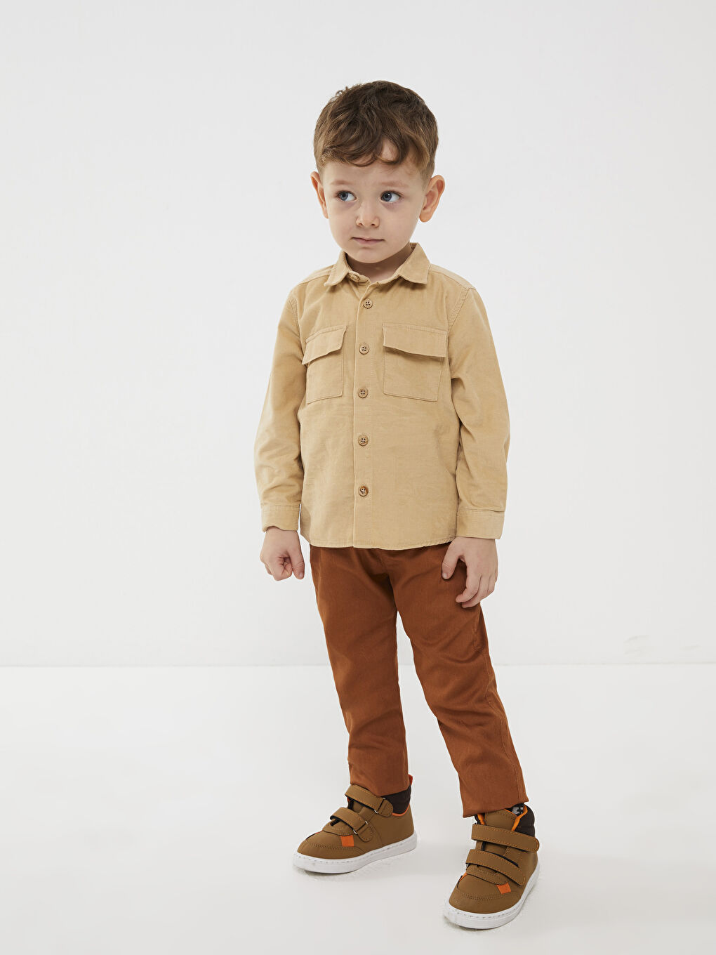 Bej Baskılı Cırt Cırtlı Erkek Bebek Bot-1