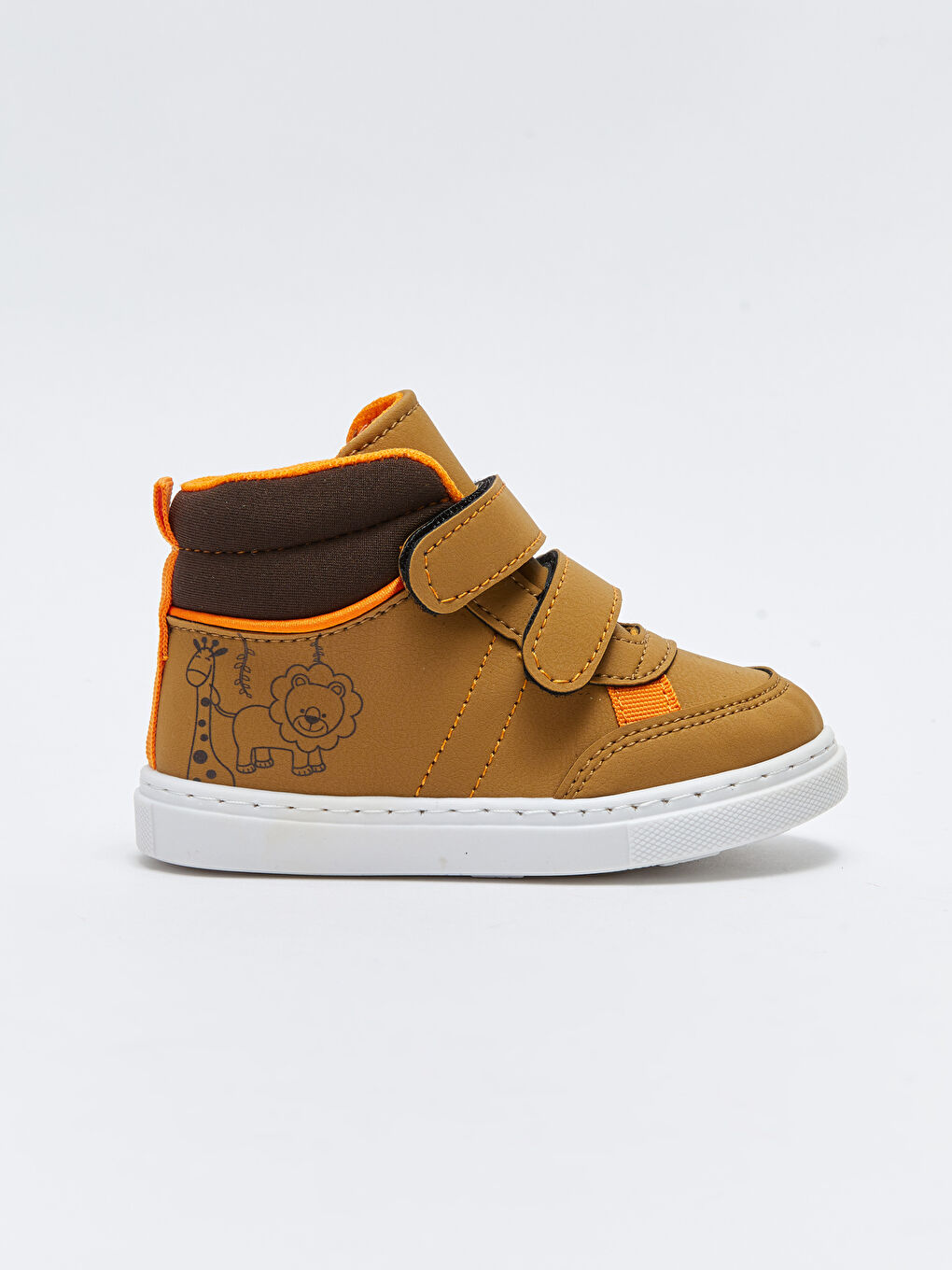 Bej Baskılı Cırt Cırtlı Erkek Bebek Bot-5