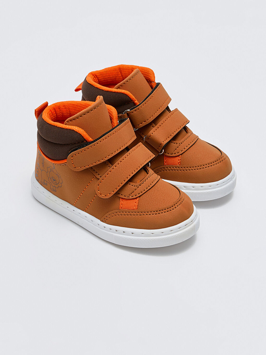 Bej Baskılı Cırt Cırtlı Erkek Bebek Bot-4