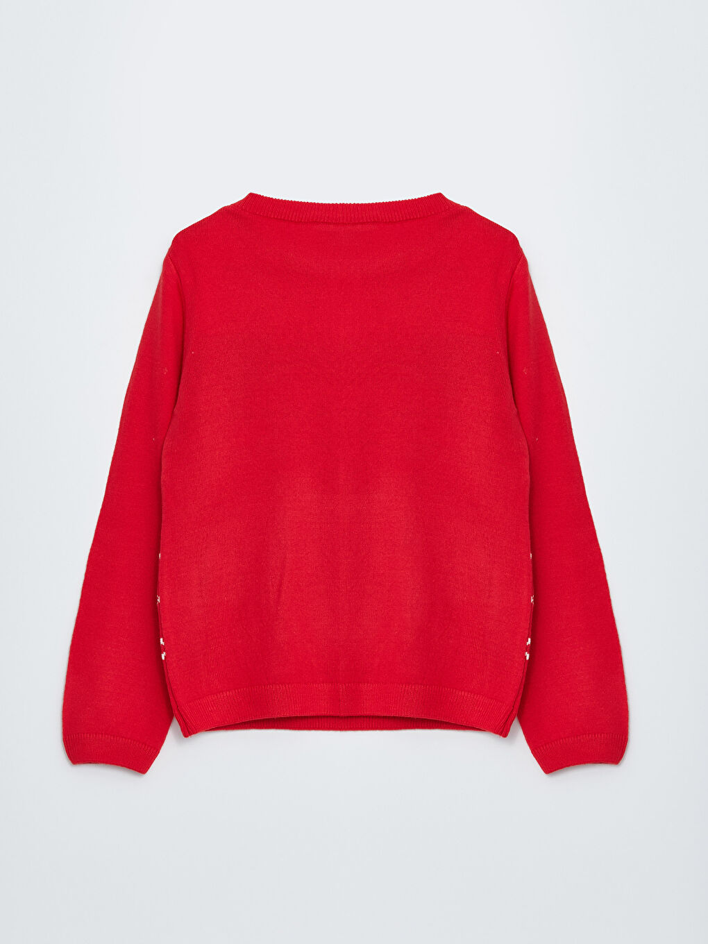 Crew Neck Mickey Mouse Patterned Christmas Themed Long Sleeve Girl Knitwear Sweater -W2DD43Z4-MMP