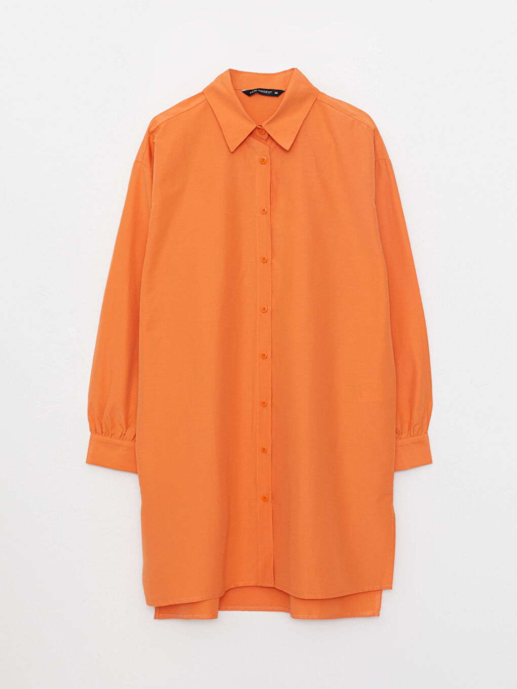 LC Waikiki Plain Long Sleeve Oversize Women's Shirt Tunic -W2DD49Z8-SHA