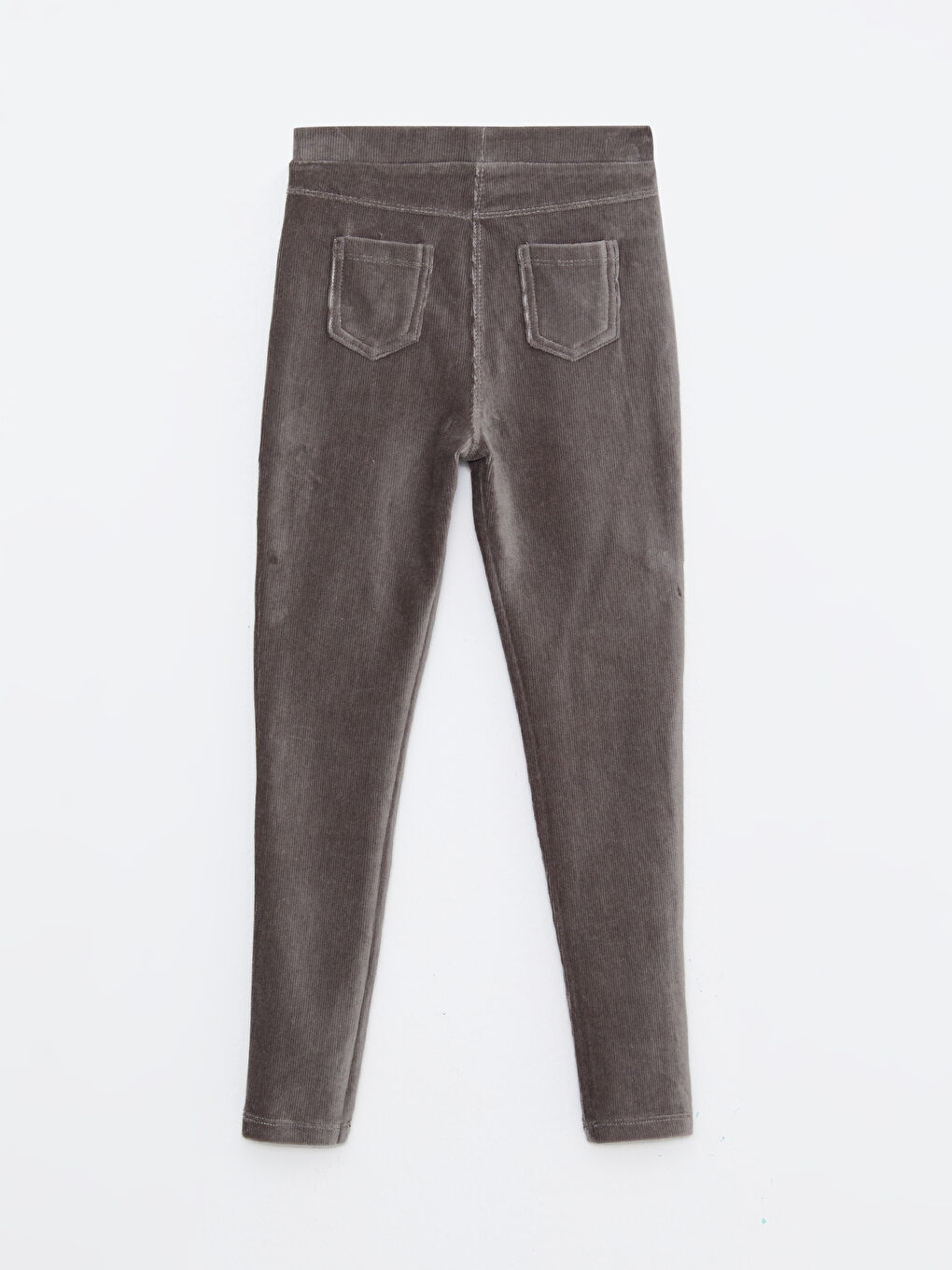 Elastic Waist Basic Velvet Girl Long Tights-1