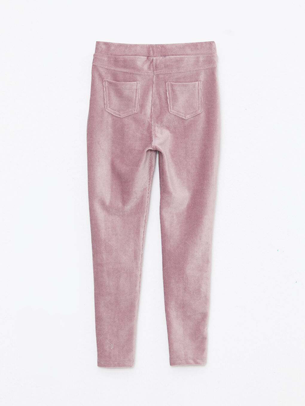 فيزون بناتي مخملي طويل أساسي بخصر مطاطي-1