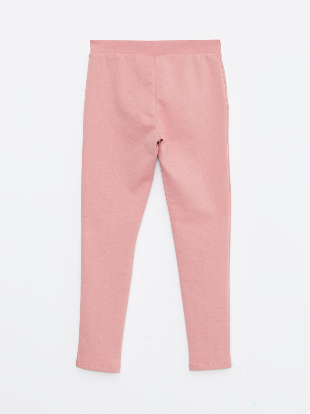 بنطلون ليجن طويل بناتي بوسط مطاطي بسيط-1