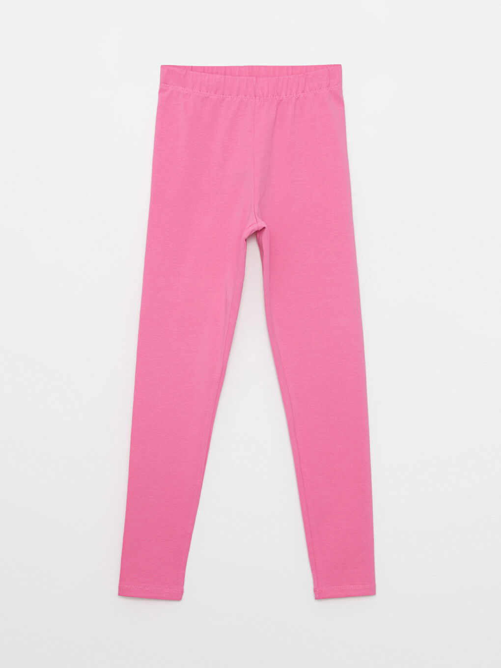 Leggings longs en coton basique à taille élastique pour fille
