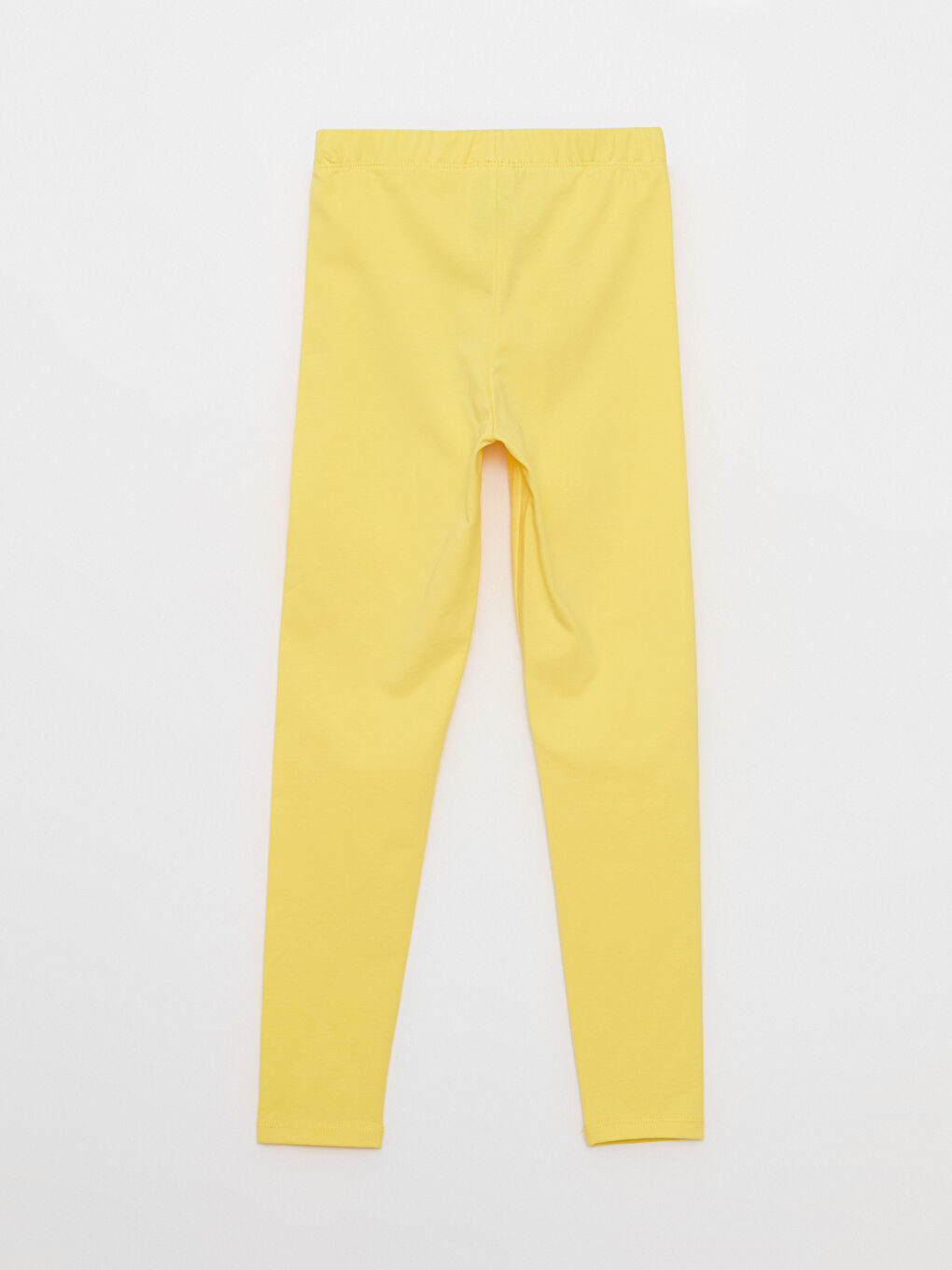 Elastic Waist Basic Cotton Girl Long Leggings-1