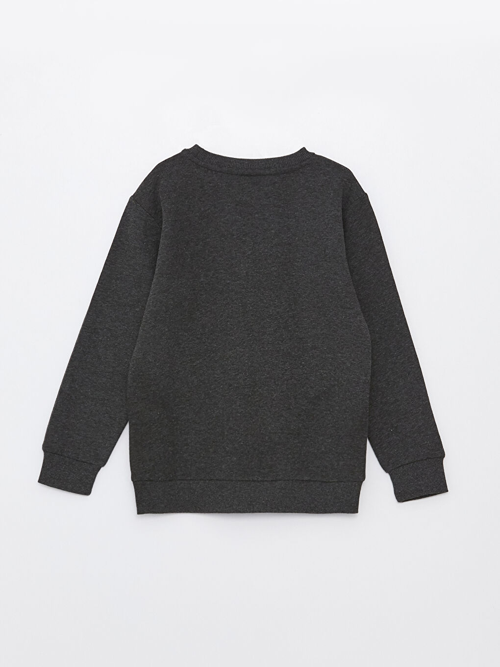 Antrasit Bisiklet Yaka Sonic Baskılı Uzun Kollu Erkek Çocuk Sweatshirt-1