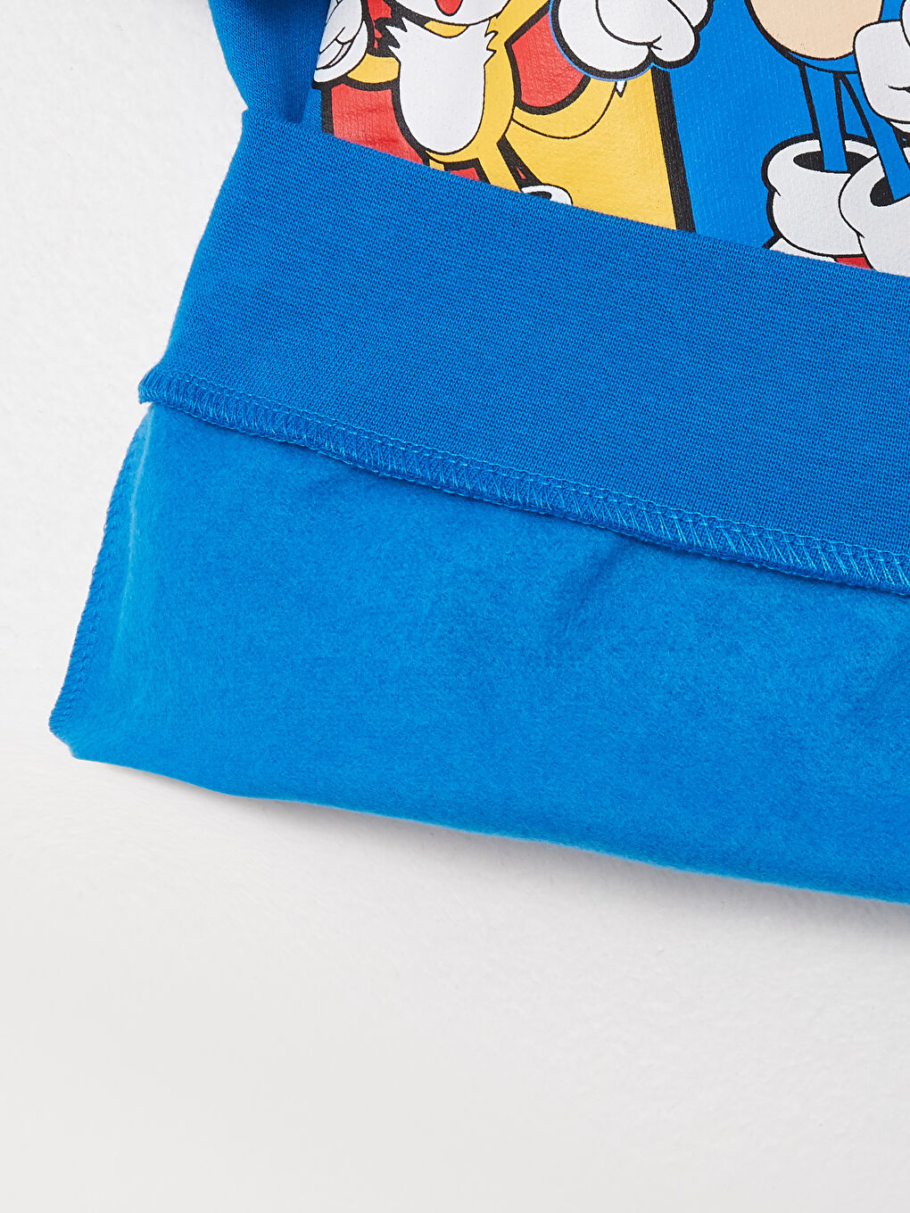 Mavi Bisiklet Yaka Sonic Baskılı Uzun Kollu Erkek Çocuk Sweatshirt-3