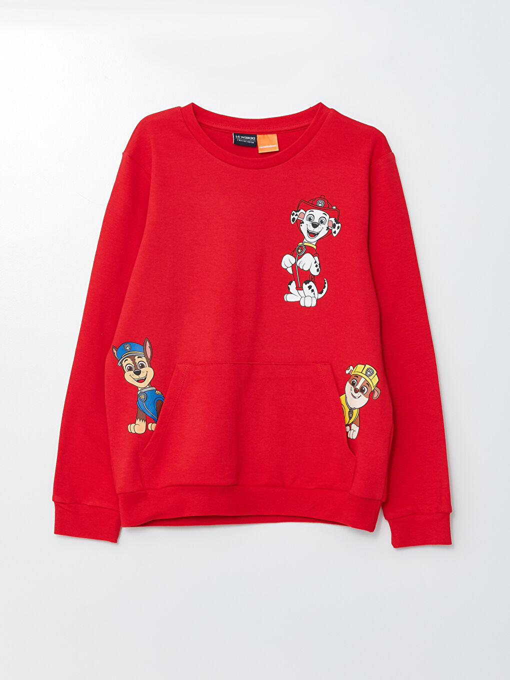 Crew Neck Paw Patrol Printed Long Sleeve Boy T-Shirt