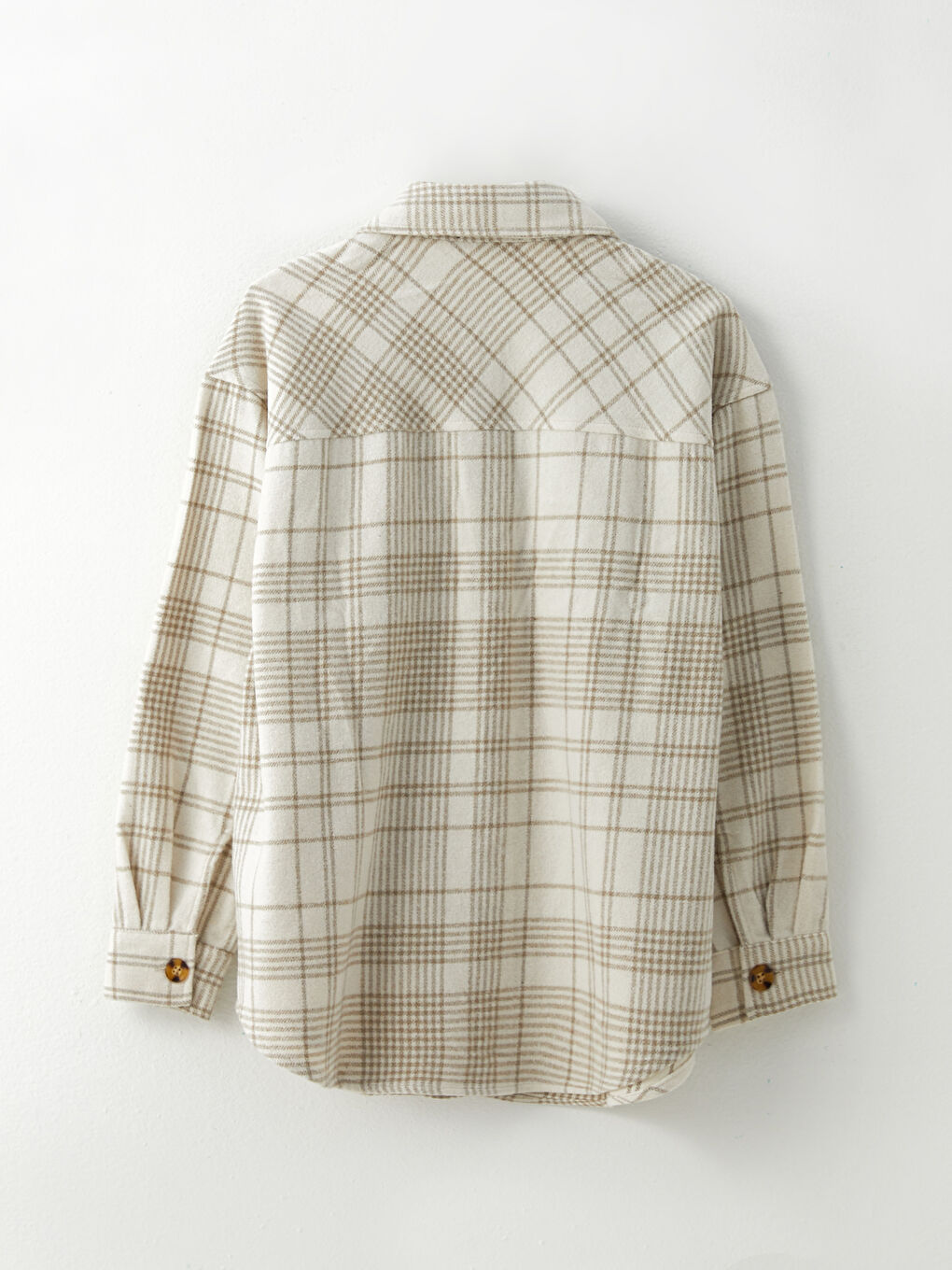 Plaid Long Sleeve Flannel Maternity Lumberjack Shirt Jacket-6