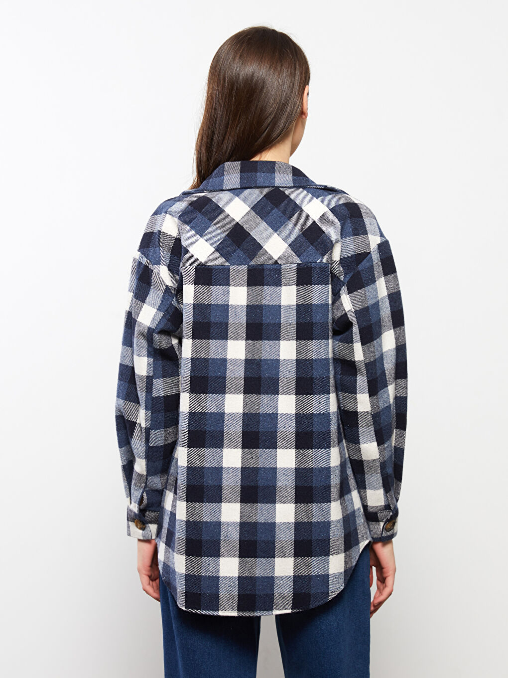 LCWAIKIKI Maternity Plaid Long Sleeve Flannel Maternity Shirt Jacket -W2DE55Z8-LLC