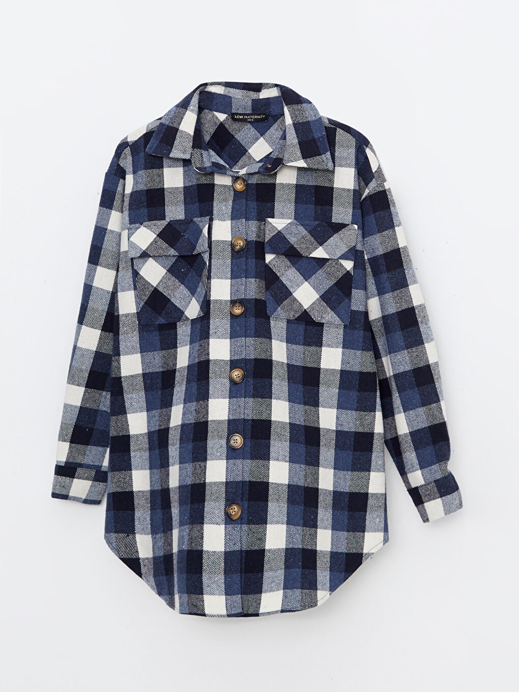 LCWAIKIKI Maternity Plaid Long Sleeve Flannel Maternity Shirt Jacket -W2DE55Z8-LLC