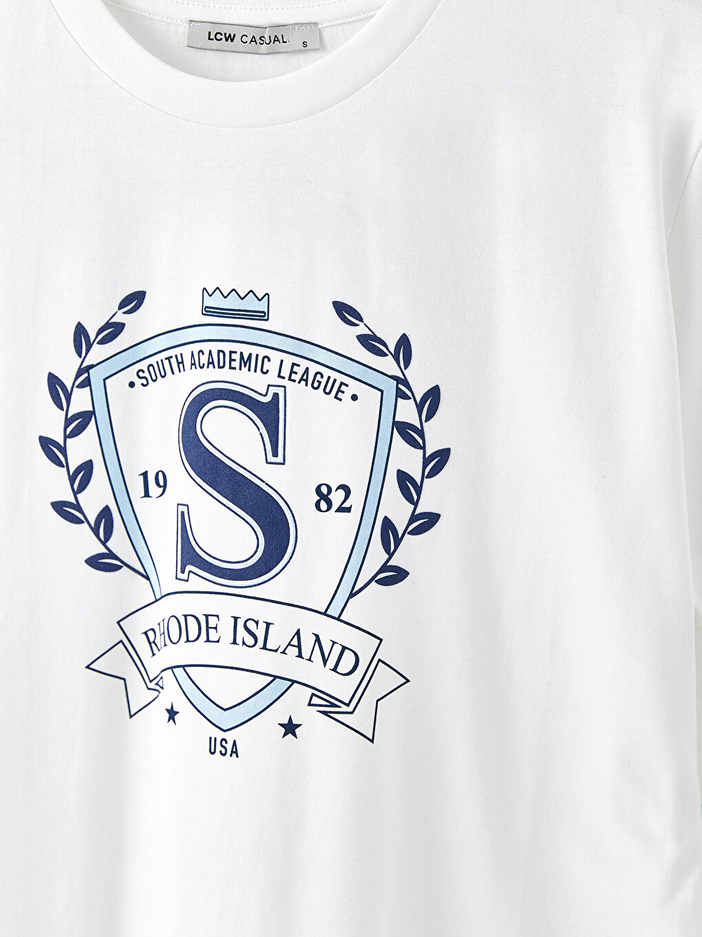 Crew Neck Printed Short Sleeve Cotton Women's T-shirt-6