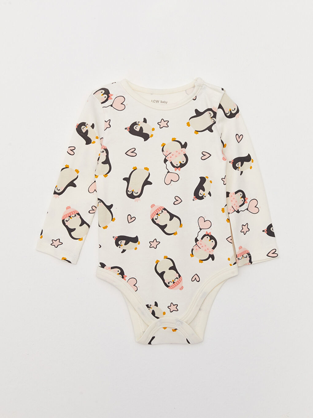 طقم بنت صغيرة مطبوع بثلاثة ديال الباكات كم طويل كول مدور-2