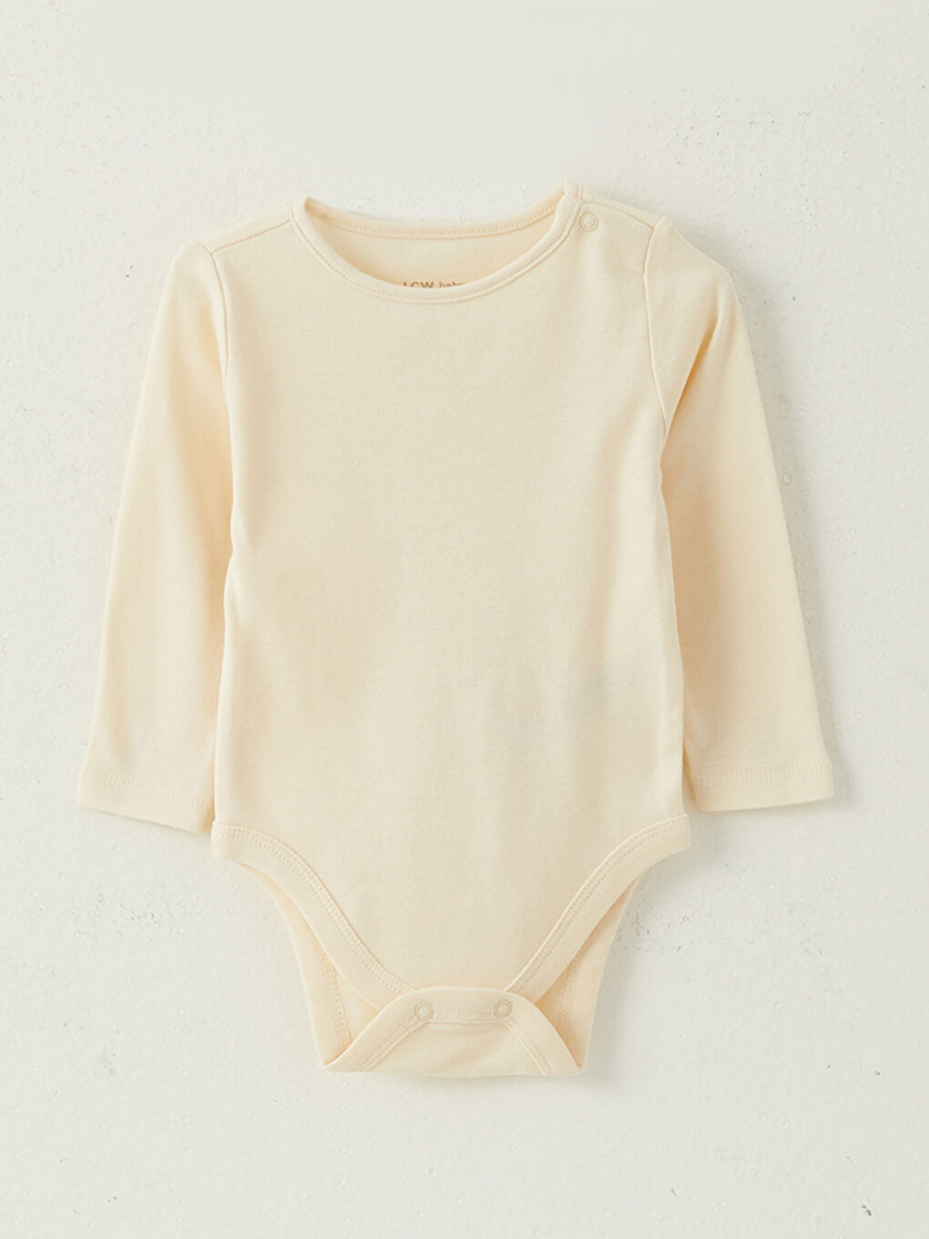 Crew Neck Long Sleeve Basic Baby Girl Body with Snap Crotch 5-Pack-1