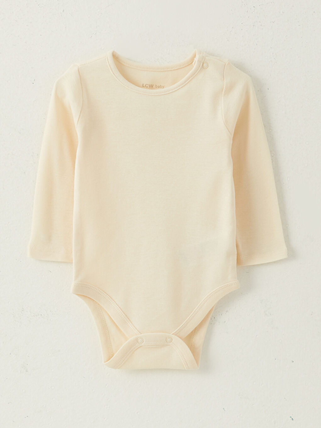Crew Neck Long Sleeve Basic Baby Girl Body with Snap Crotch 5-Pack-3