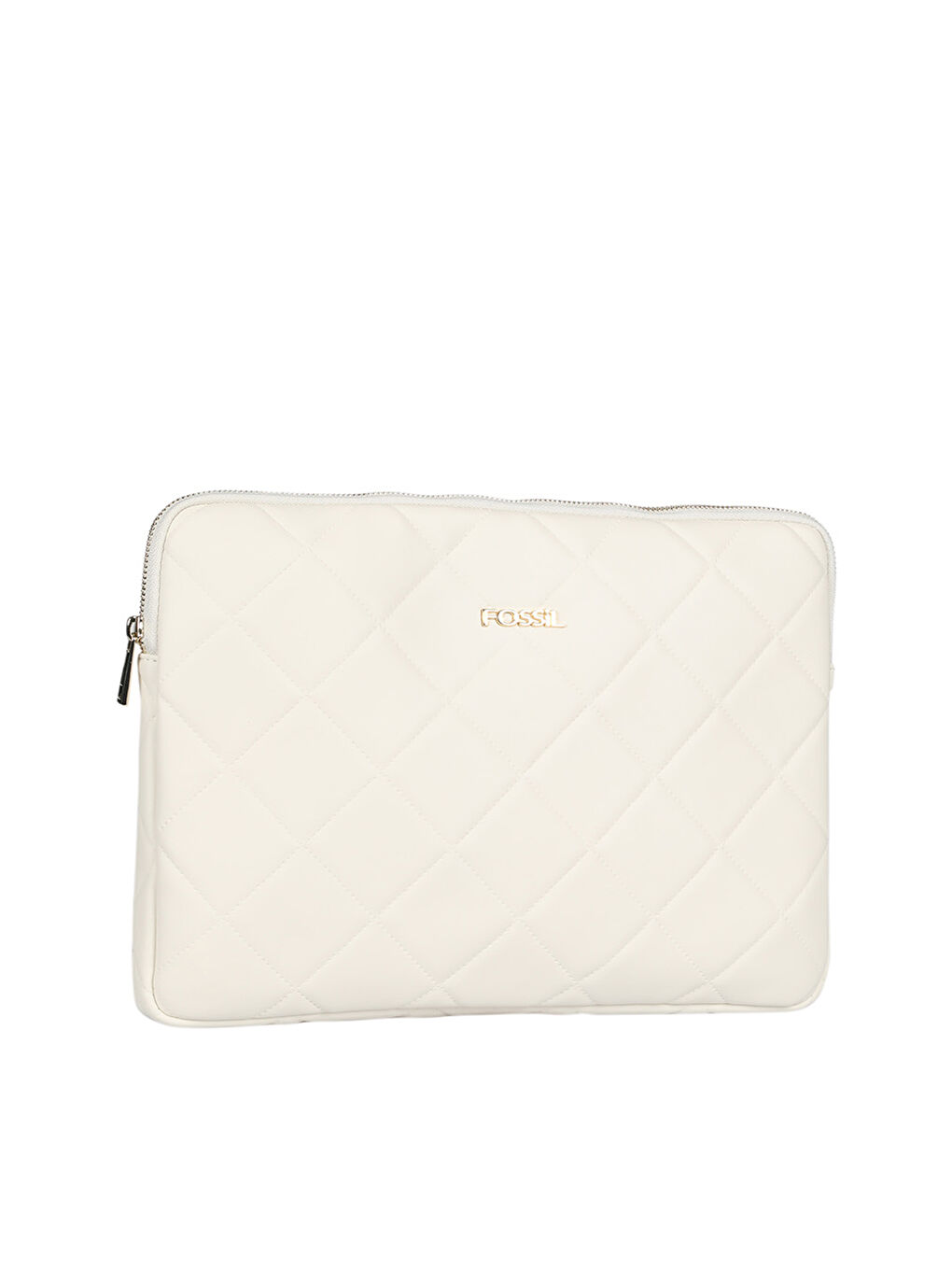 Beyaz Fossil Deri Görünümlü Kadın Laptop Çantası-1