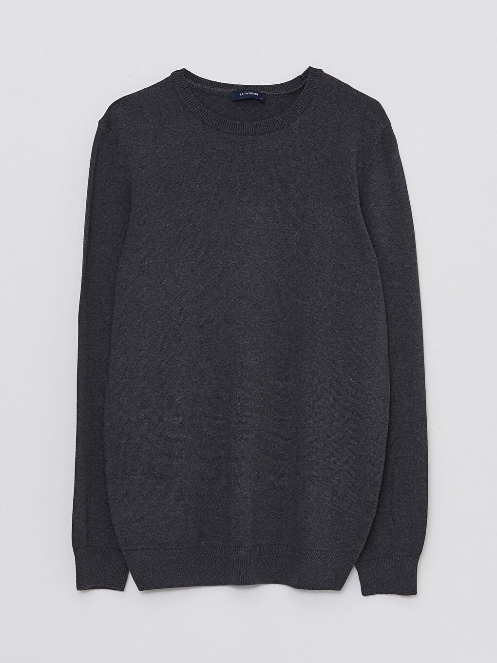 Antrasit Bisiklet Yaka Erkek Triko Kazak-5