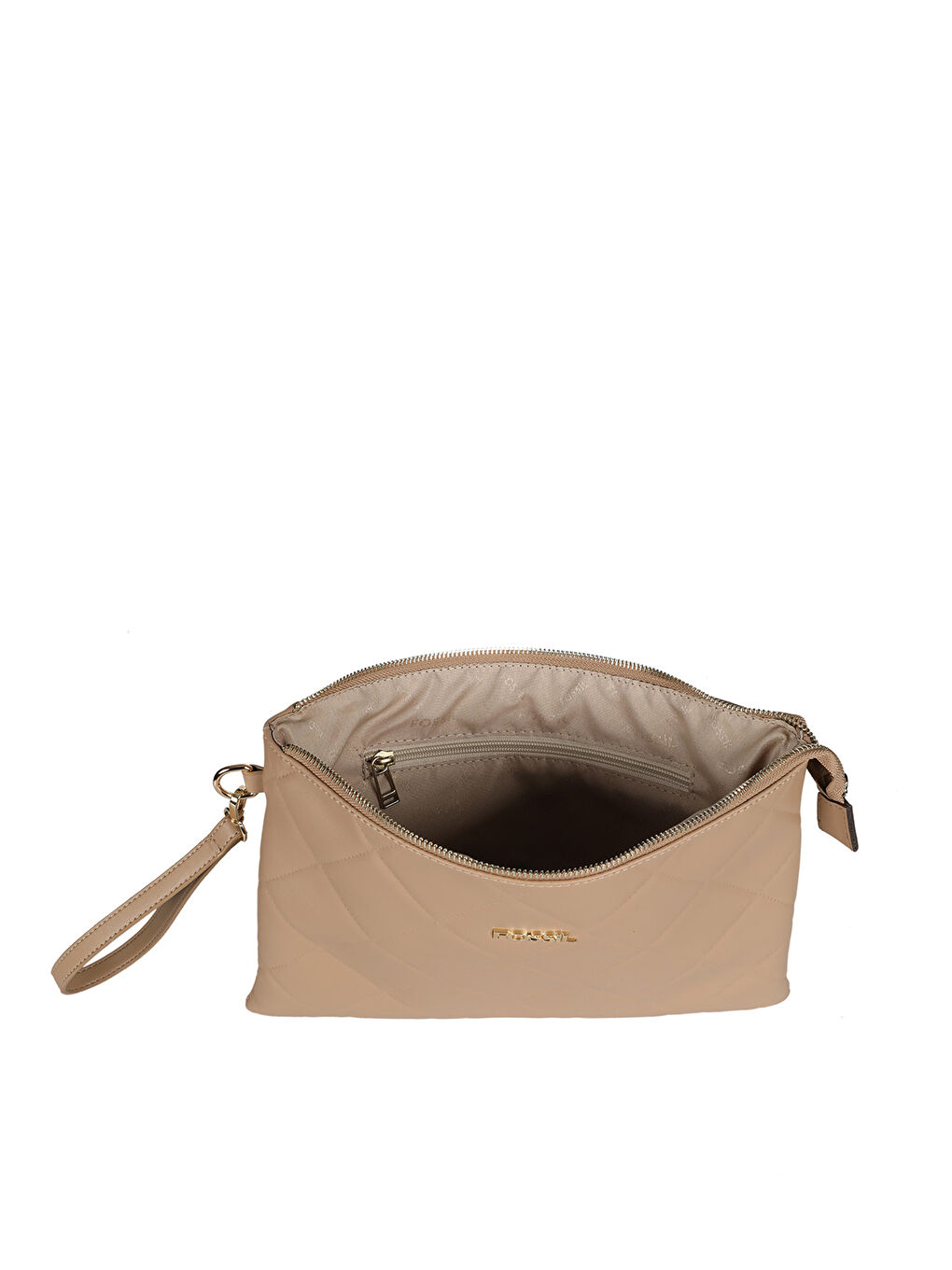 Kahverengi Fossil Deri Görünümlü Kadın El Çantası-3