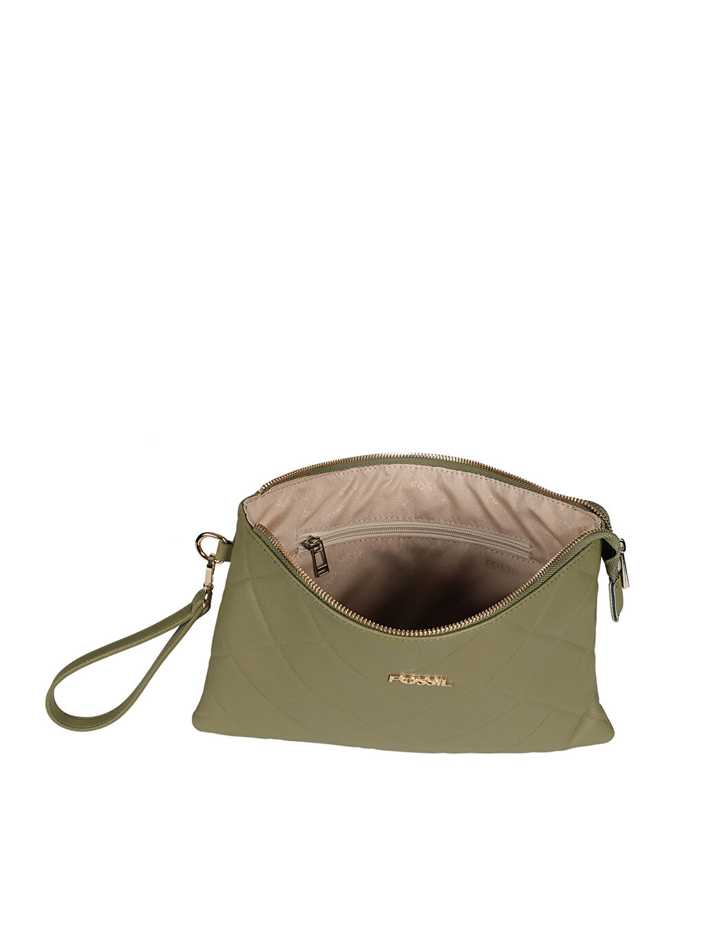 Yeşil Fossil Deri Görünümlü Kadın El Çantası-3