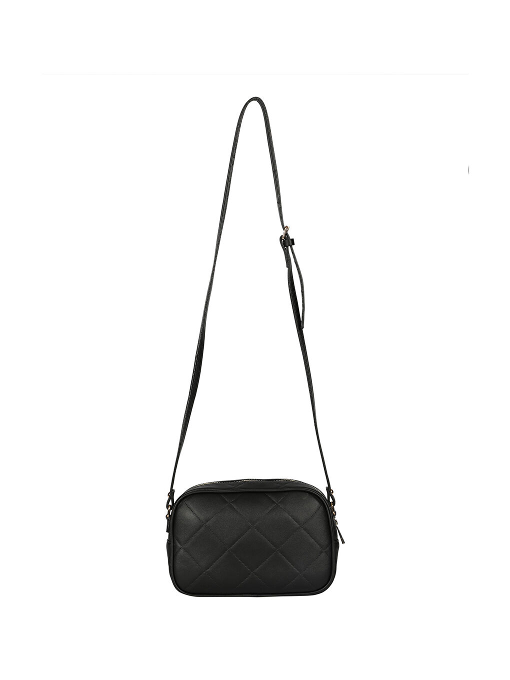 Siyah Fossil Deri Görünümlü Kadın Çapraz Çanta-2