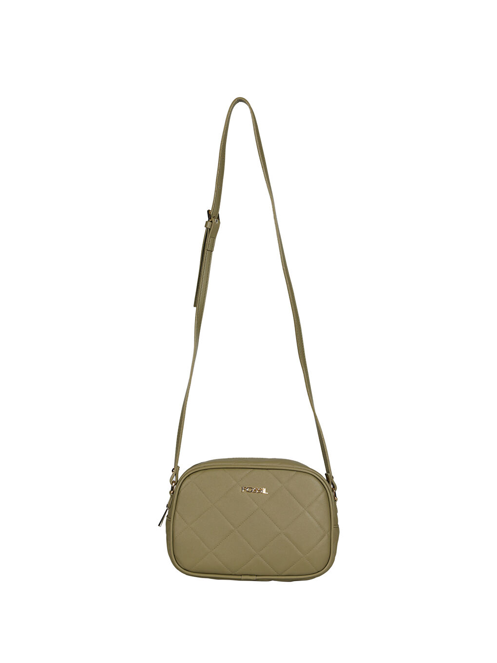 Yeşil Fossil Deri Görünümlü Kadın Çapraz Çanta
