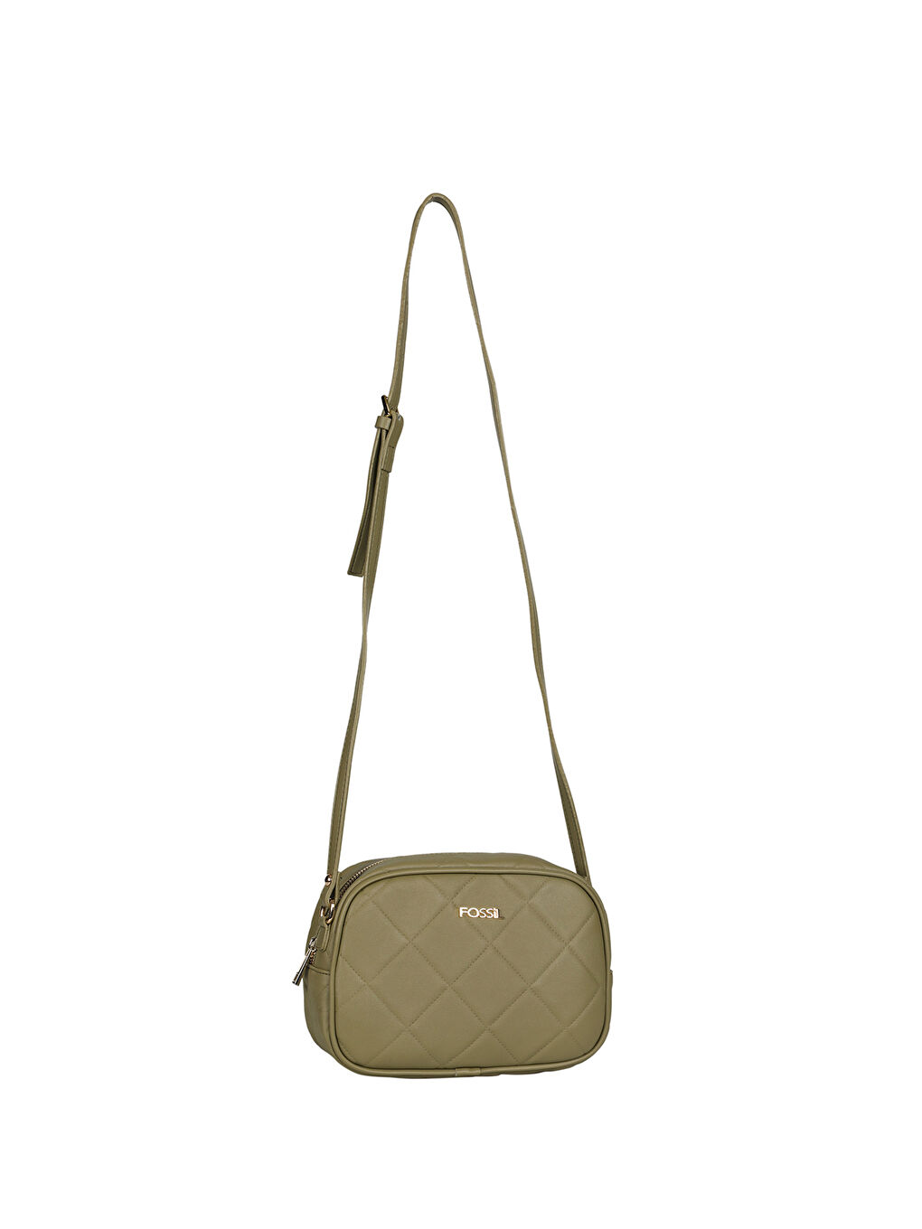 Yeşil Fossil Deri Görünümlü Kadın Çapraz Çanta-1