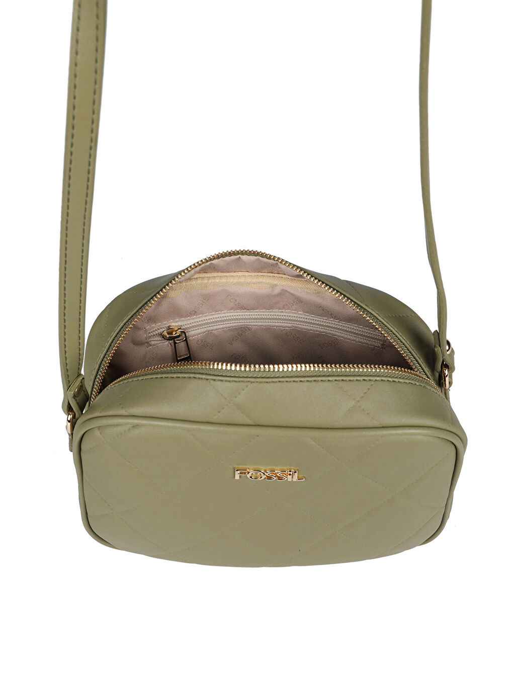 Yeşil Fossil Deri Görünümlü Kadın Çapraz Çanta-3