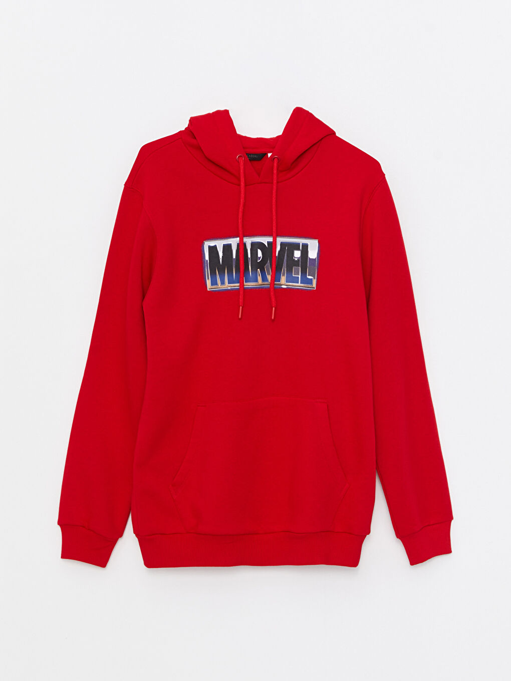 LCW Casual Kırmızı Uzun Kollu Marvel Baskılı Kalın Erkek Hoodie - 5