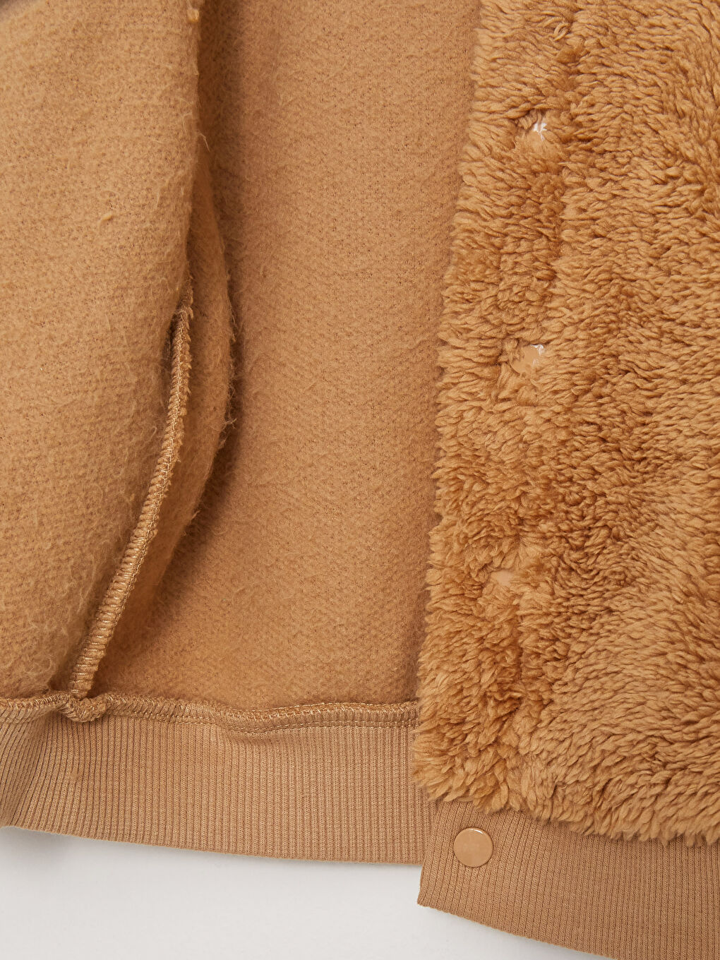 Crew Neck Long Sleeve Plush Baby Boy Cardigan-3