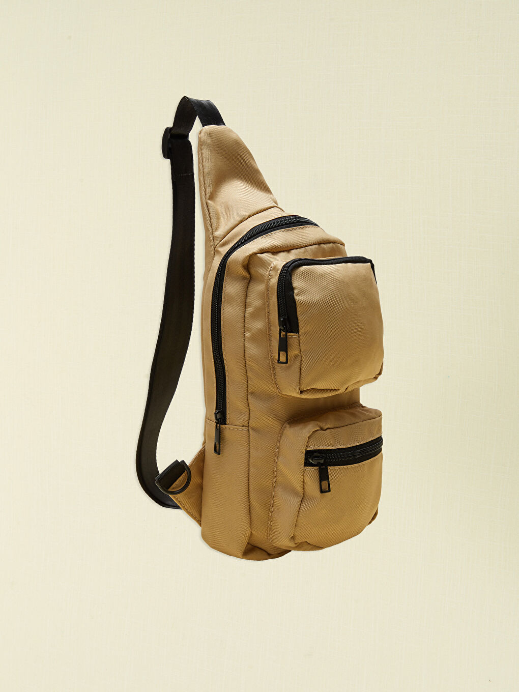 Bej Düz Erkek Göğüs Çantası-1