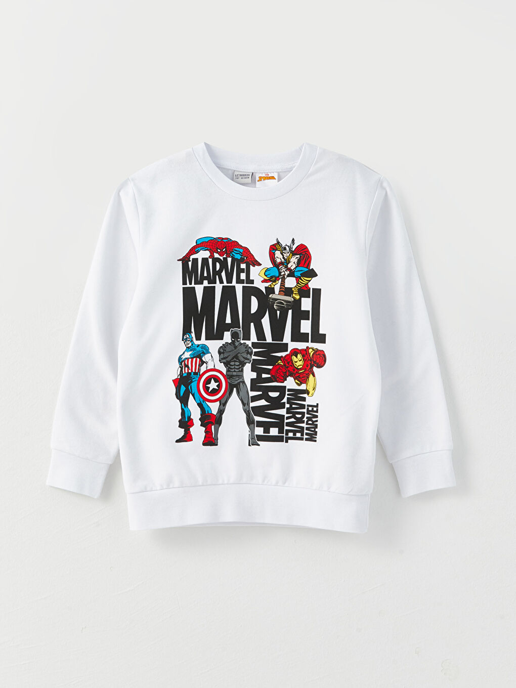 LCW Kids Crew Neck Marvel Printed Long Sleeve Boys Sweatshirts and Sweatpants -W2DF37Z4-R9K