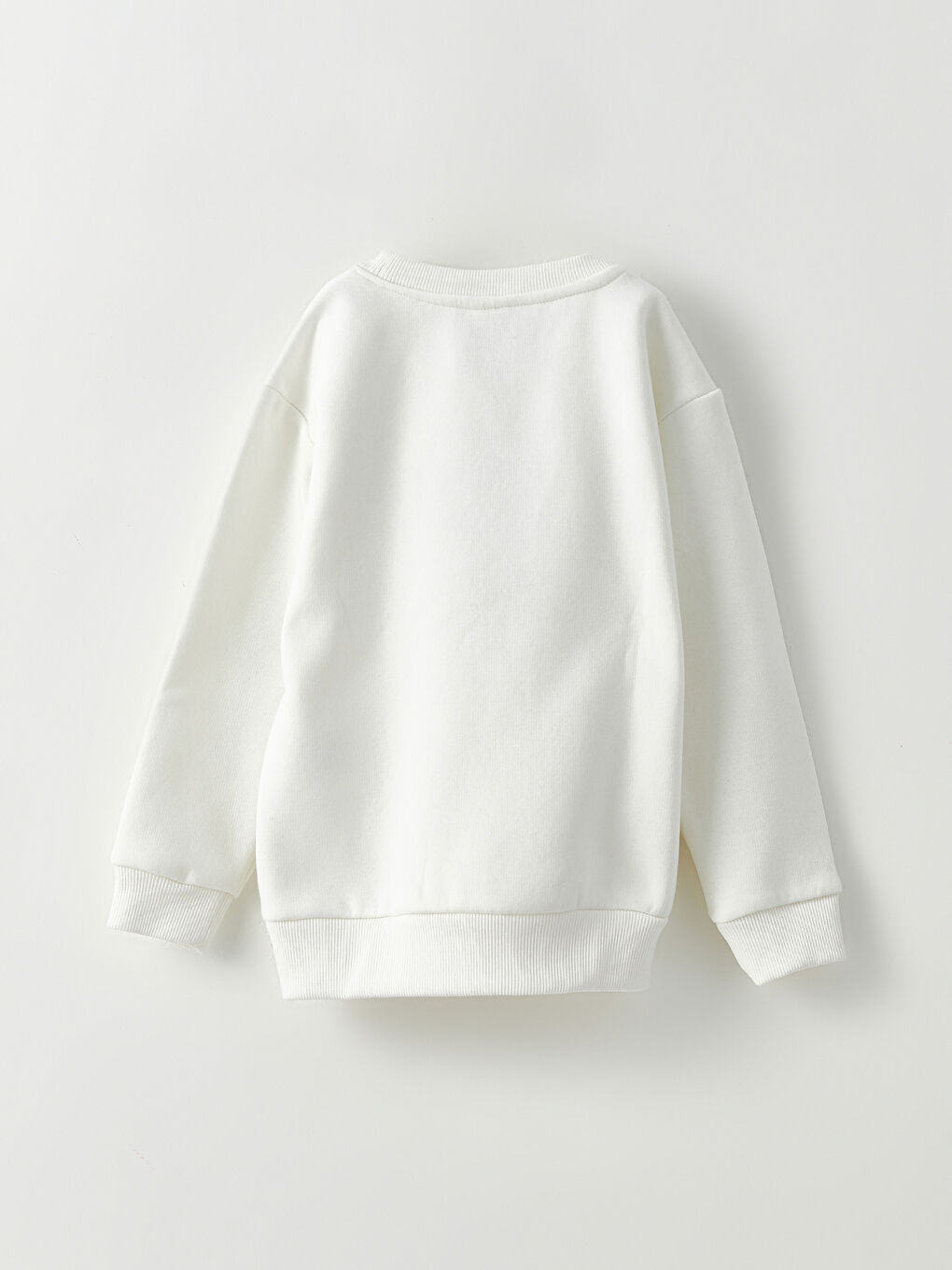 Ekru Bisiklet Yaka Baskılı Uzun Kollu Erkek Çocuk Sweatshirt-2