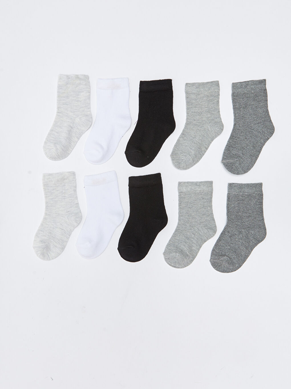 Beyaz Basic Erkek Bebek Soket Çorap 10'lu-1