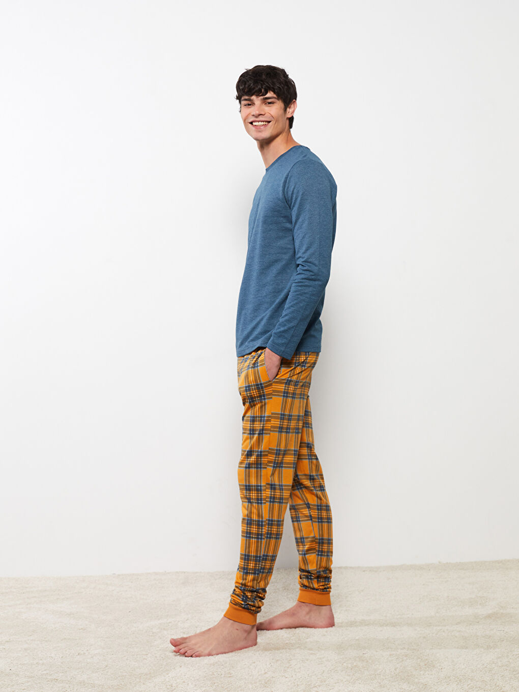 Set de pijama pentru Bărbați, Regular Fit, Carouri