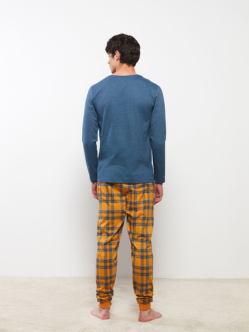 Set de pijama pentru Bărbați, Regular Fit, Carouri-4