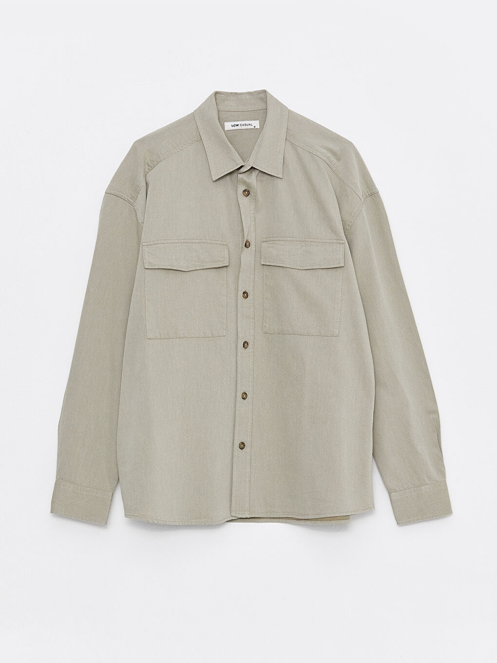 Relaxed Fit Long Sleeve Men's Shirt Jacket-5