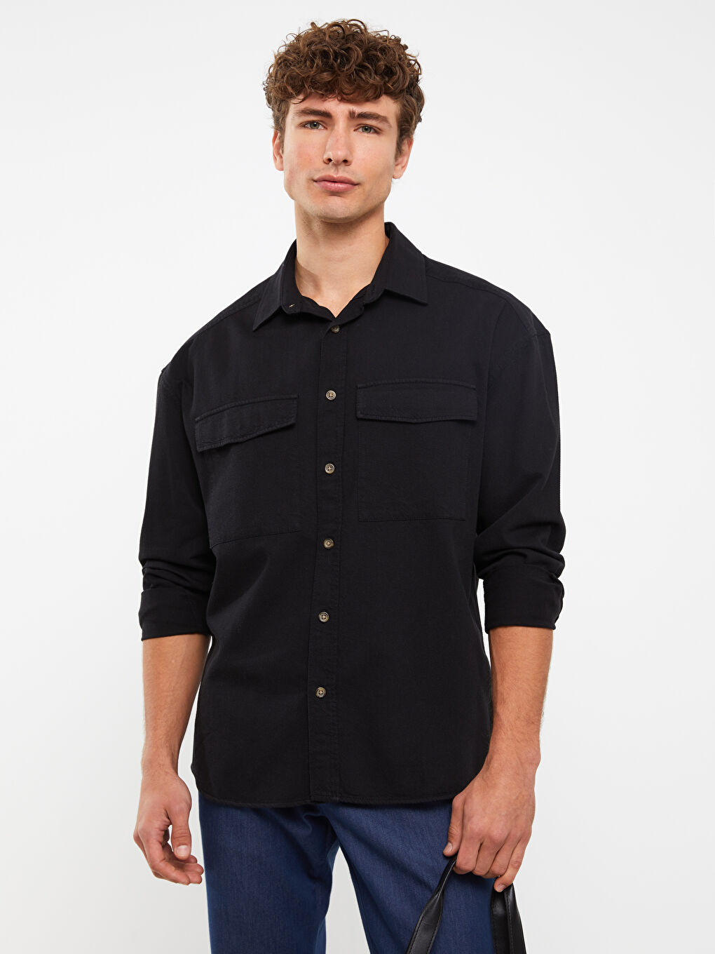 XSIDE Relaxed Fit Long Sleeve Men's Shirt Jacket -W2DG17Z8-RQL