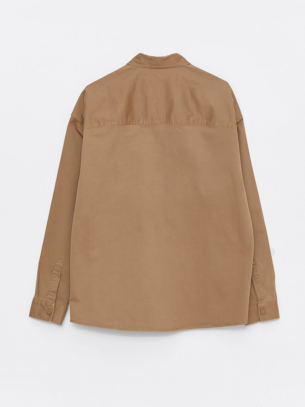 Relaxed Fit Long Sleeve Twill Men's Shirt Jacket-6