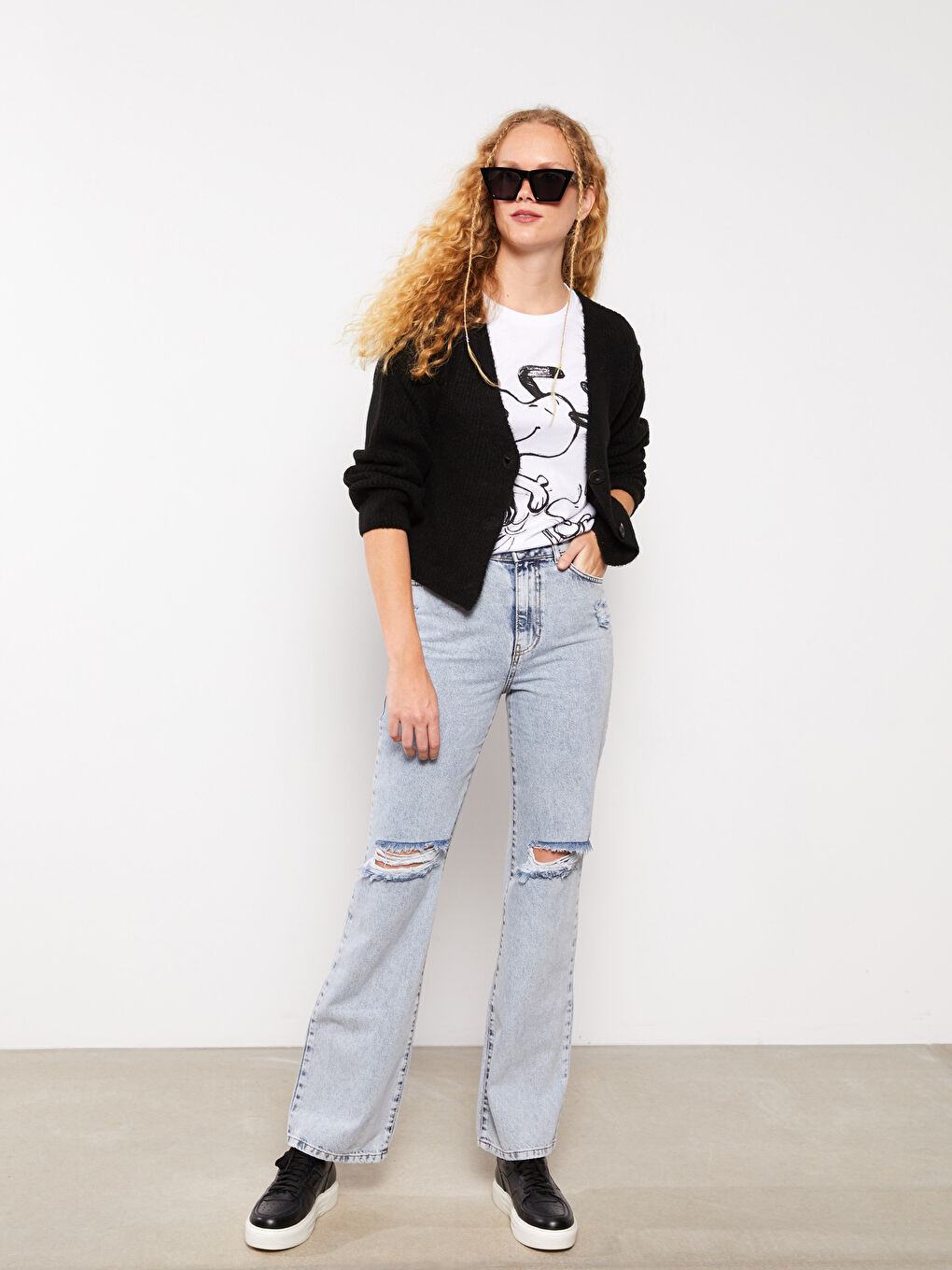 Mavi Yüksek Bel Straight Fit Cep Detaylı Kadın Jean Pantolon