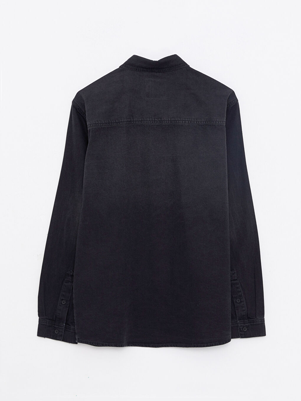 Regular Fit Long Sleeve Men's Denim Shirt-6