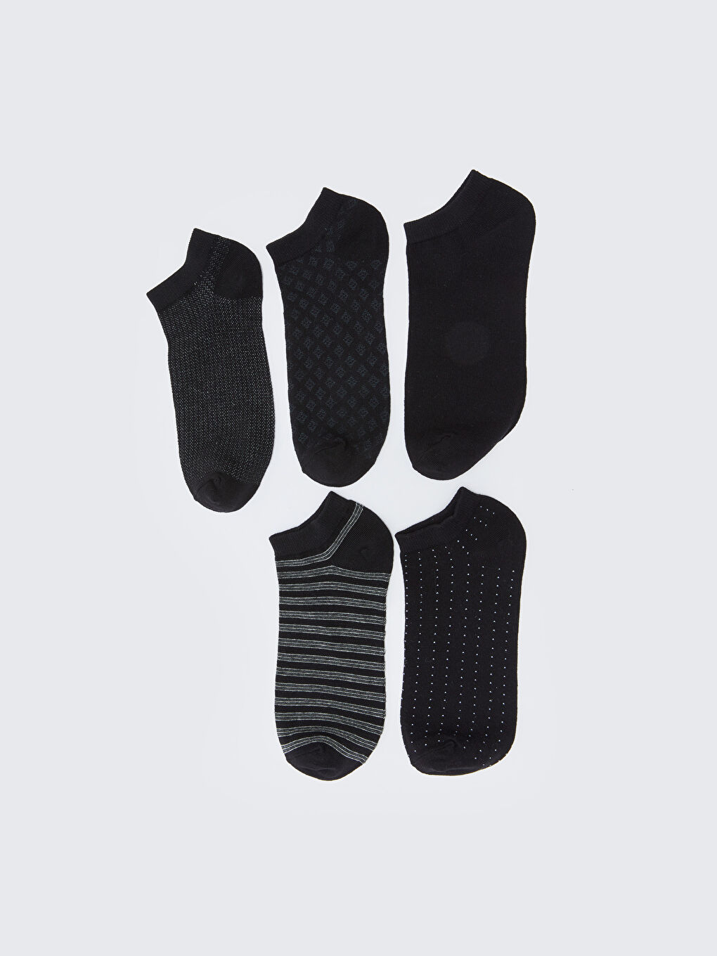 Gemusterte Sneaker-Socken für Herren, 5er-Pack-1