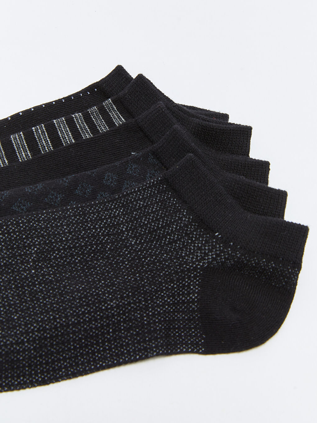 Gemusterte Sneaker-Socken für Herren, 5er-Pack-2