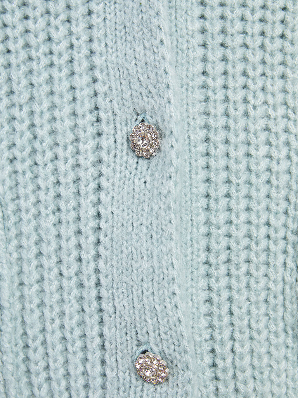 Yeşil V Yaka Oversize Kadın Triko Hırka-3