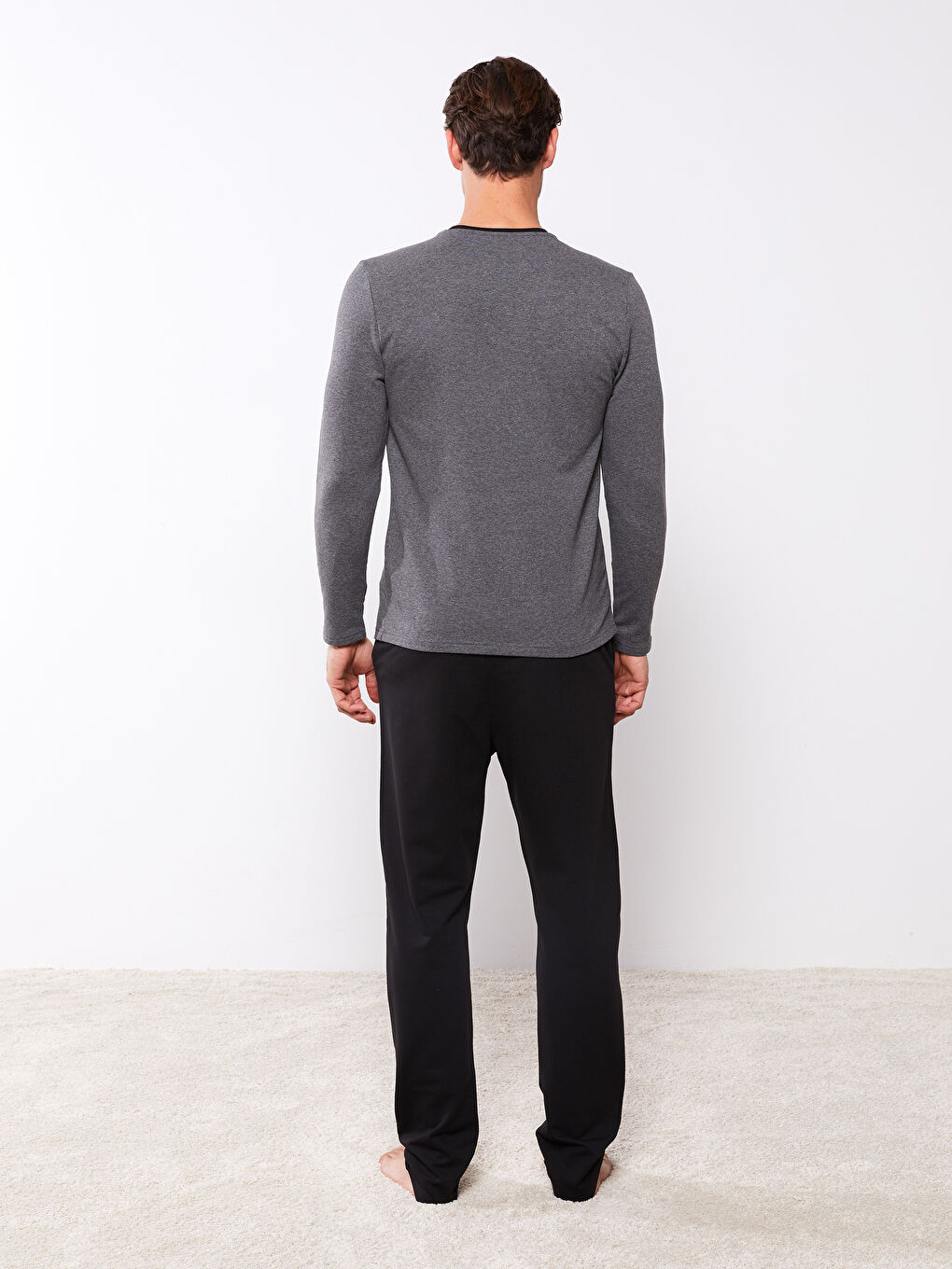 Стандартный крой Полярный Мужской Пижамный комплект-4