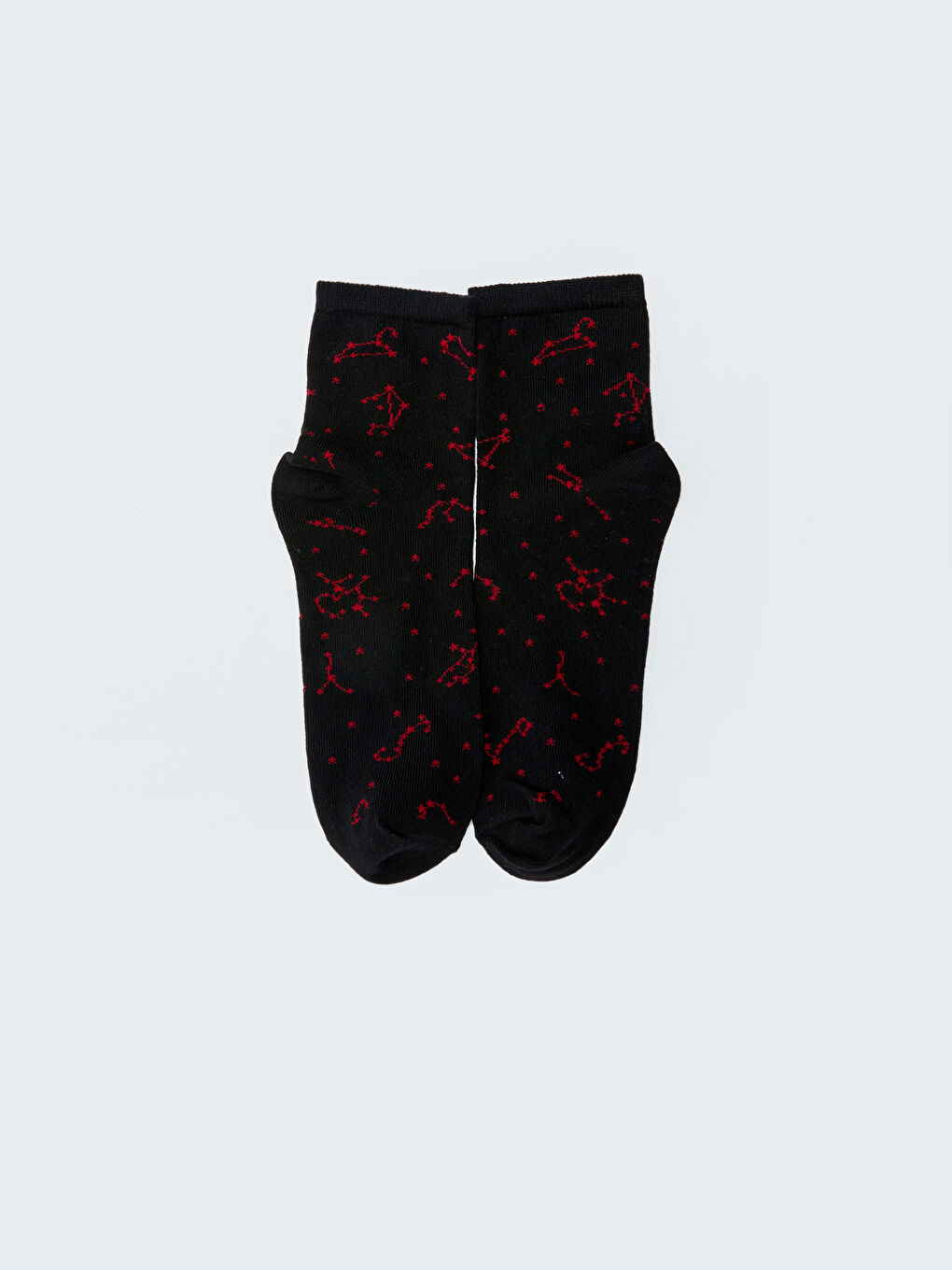 Kırmızı Oğlak Burcu Kız Çocuk & Kadın Soket Çorap 2'li-3
