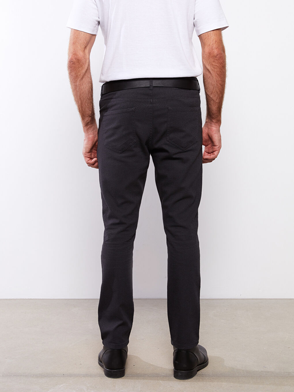 Slim Fit Twill Men's Trousers-4